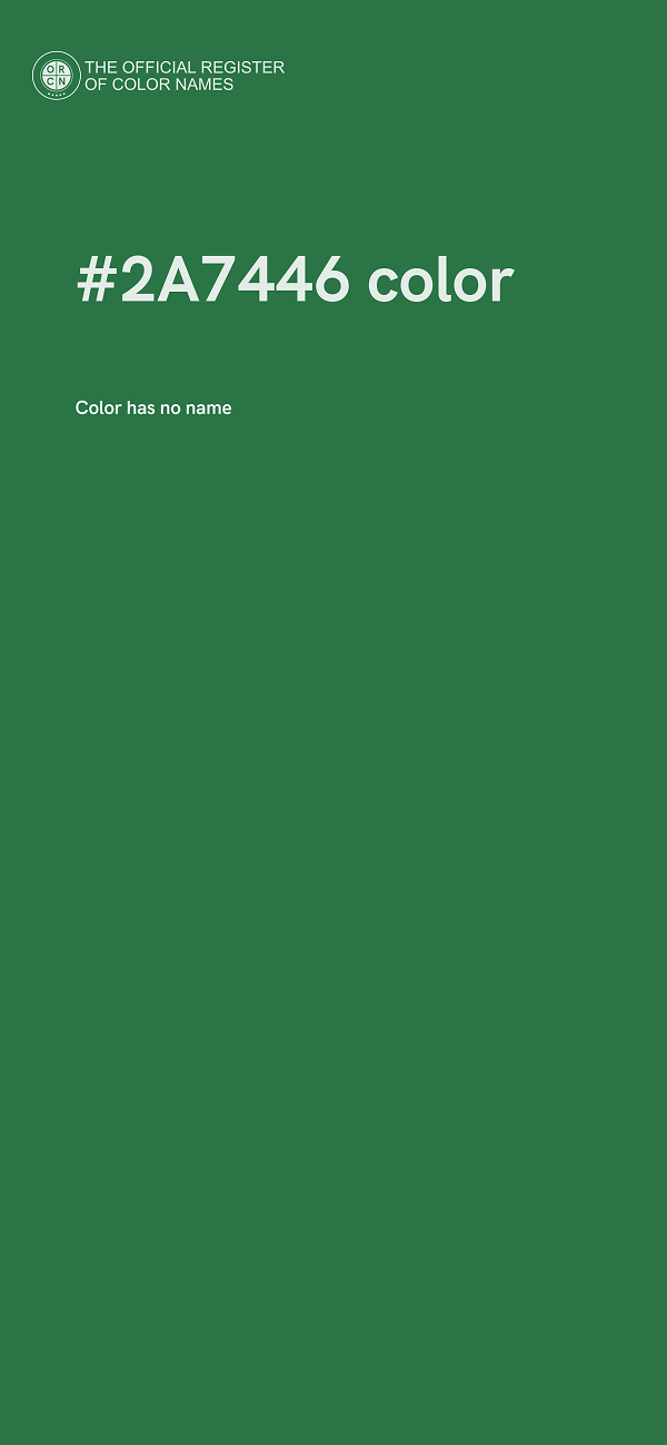 #2A7446 color image