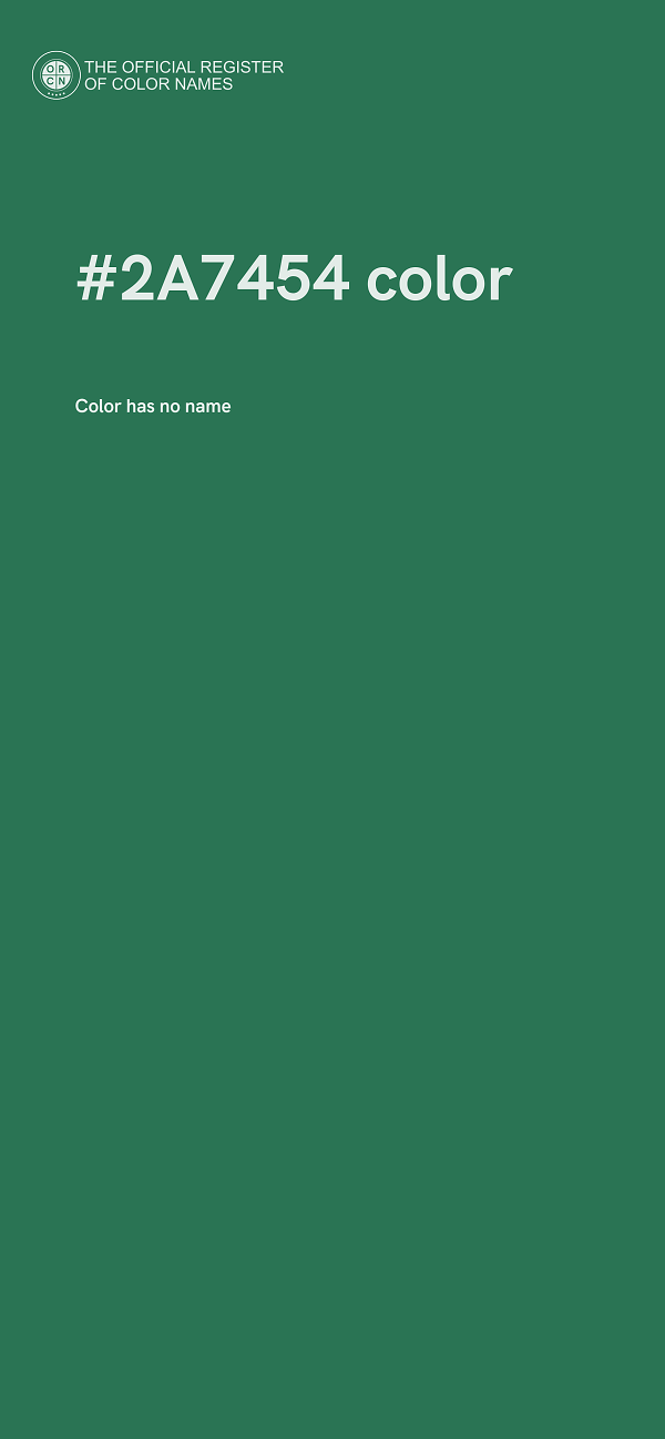 #2A7454 color image