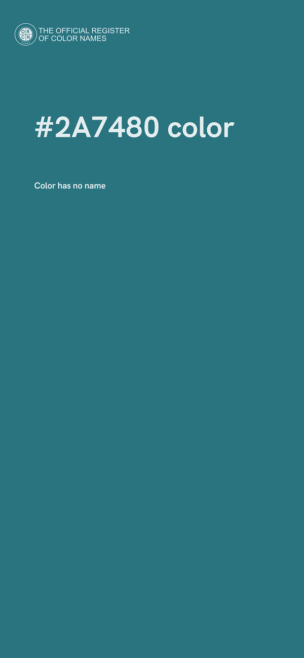 #2A7480 color image