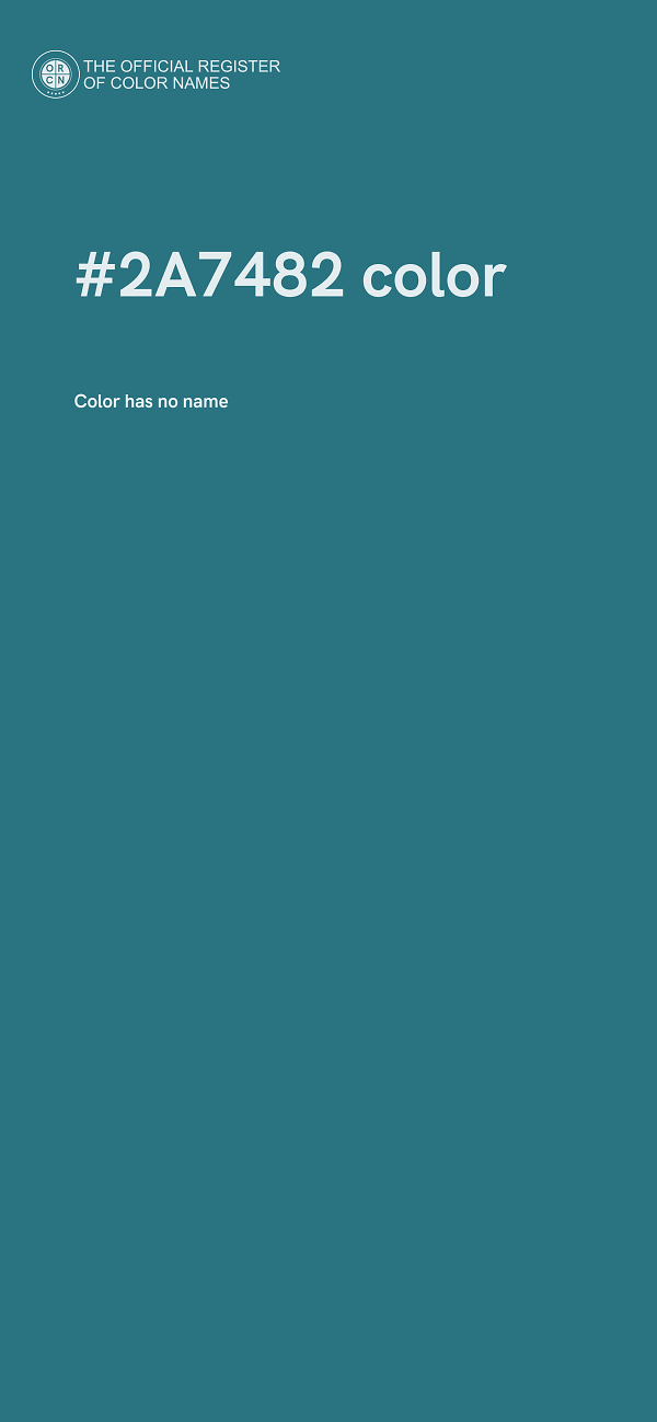 #2A7482 color image