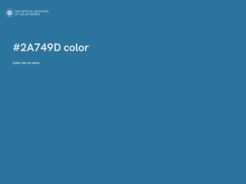 #2A749D color image