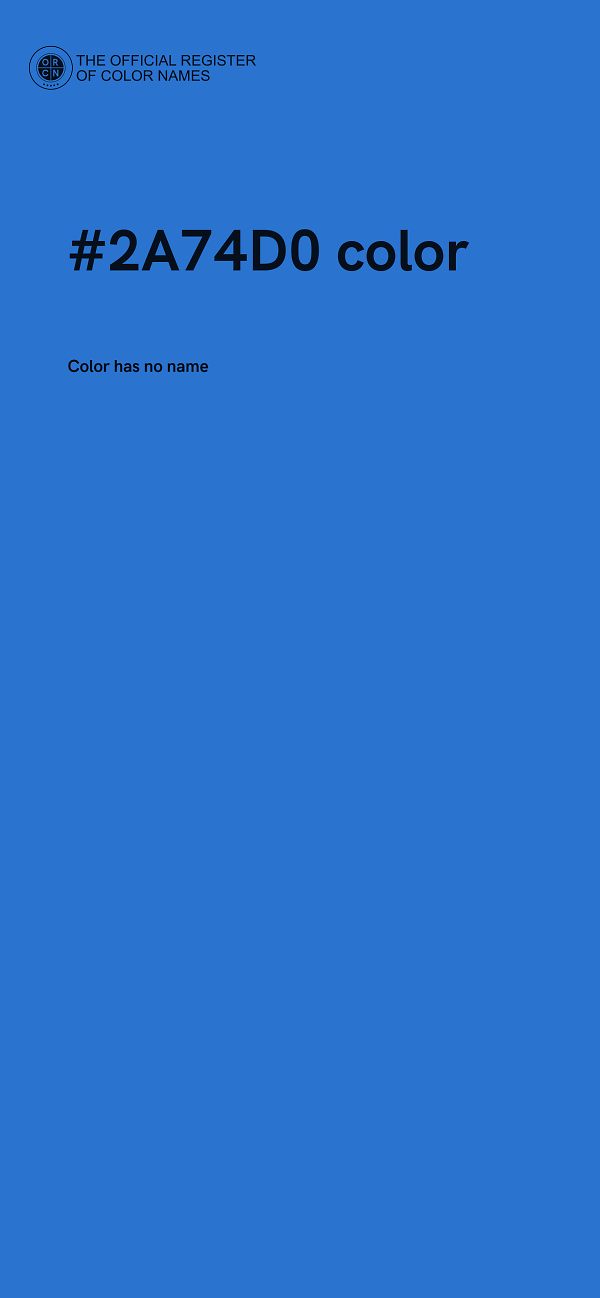 #2A74D0 color image