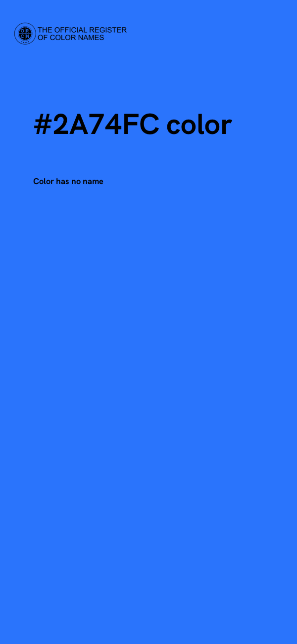 #2A74FC color image
