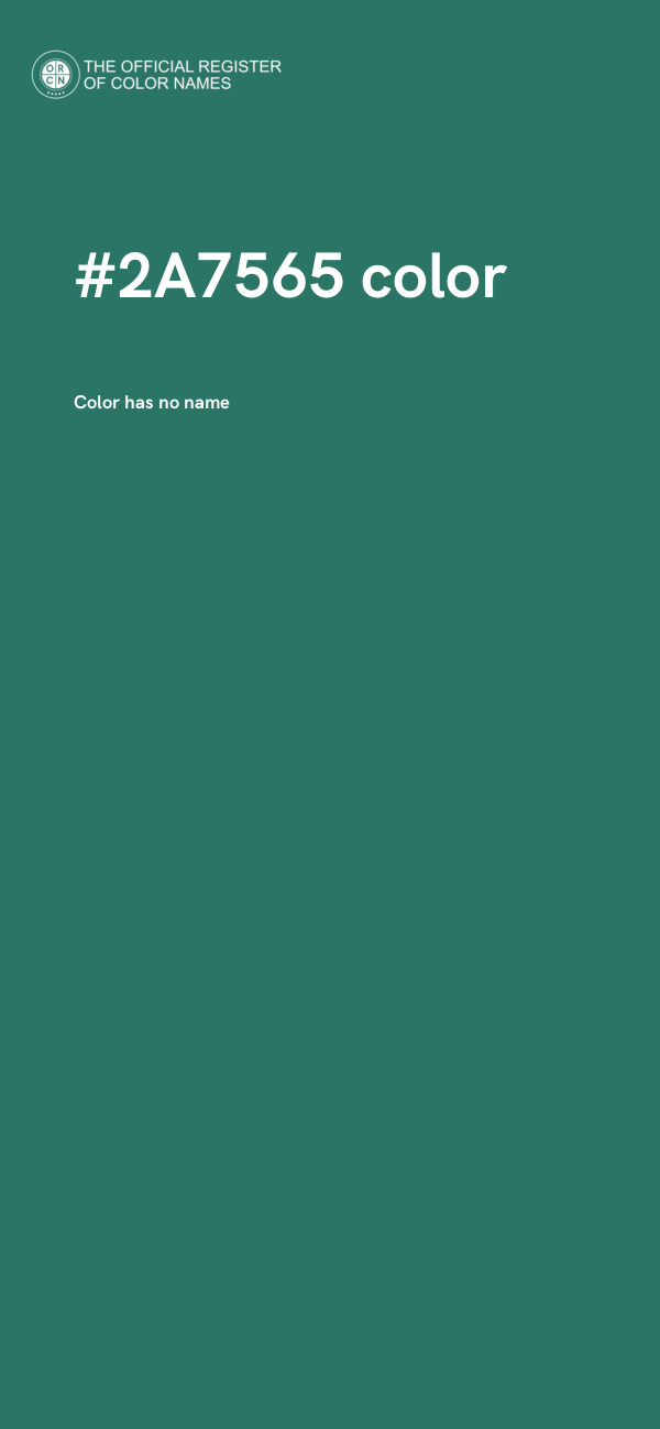 #2A7565 color image
