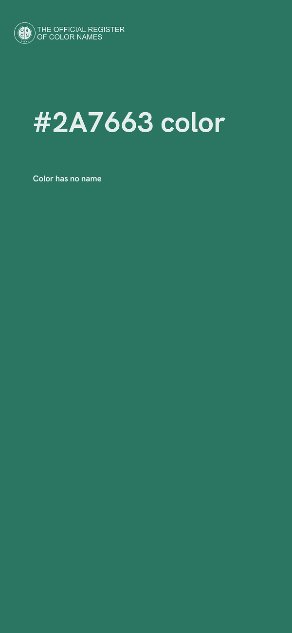 #2A7663 color image