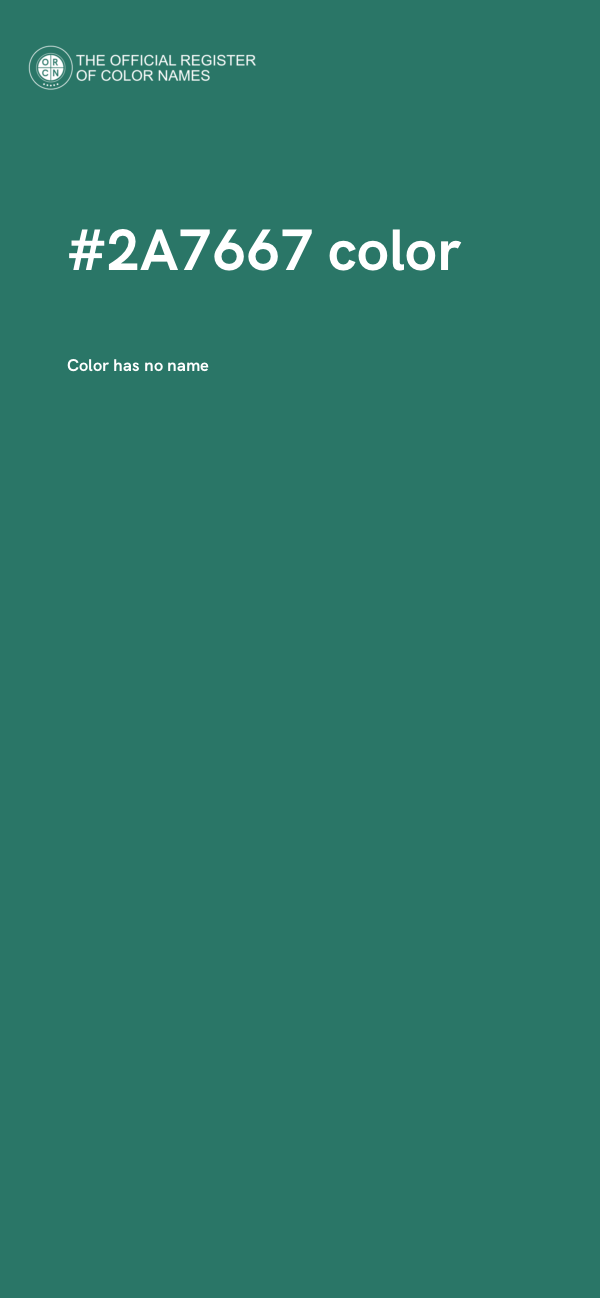 #2A7667 color image