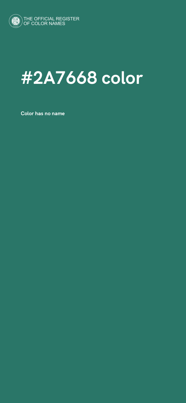 #2A7668 color image