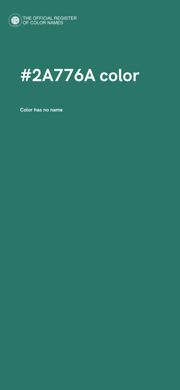 #2A776A color image