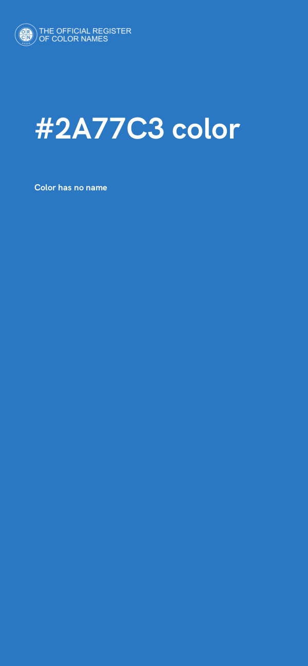 #2A77C3 color image