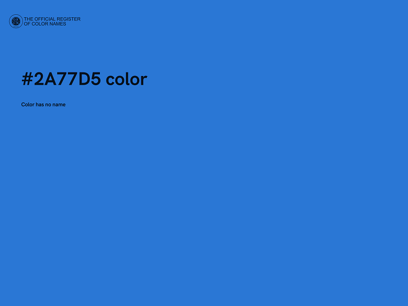 #2A77D5 color image