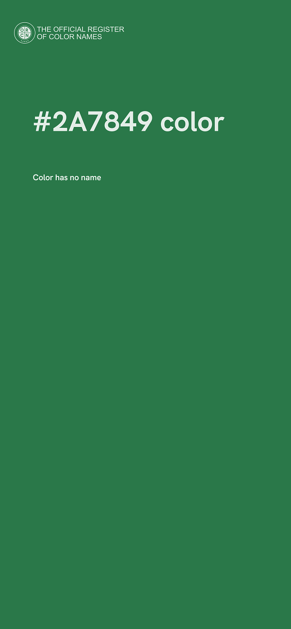 #2A7849 color image