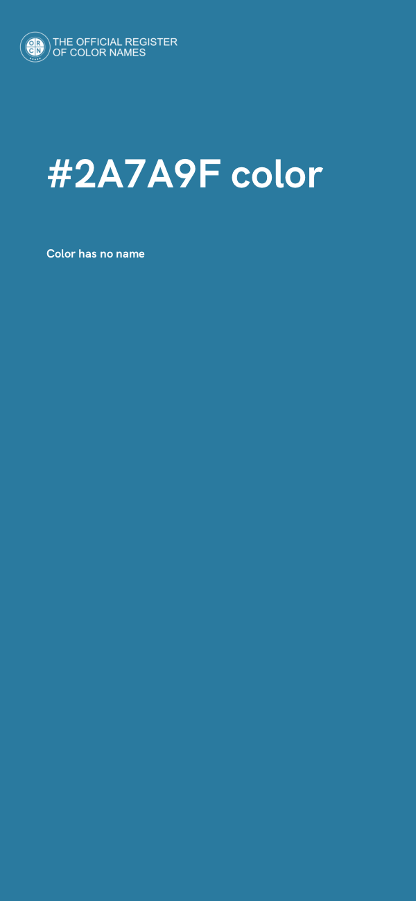 #2A7A9F color image