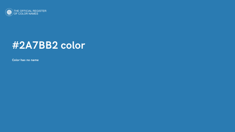#2A7BB2 color image
