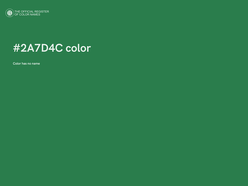 #2A7D4C color image