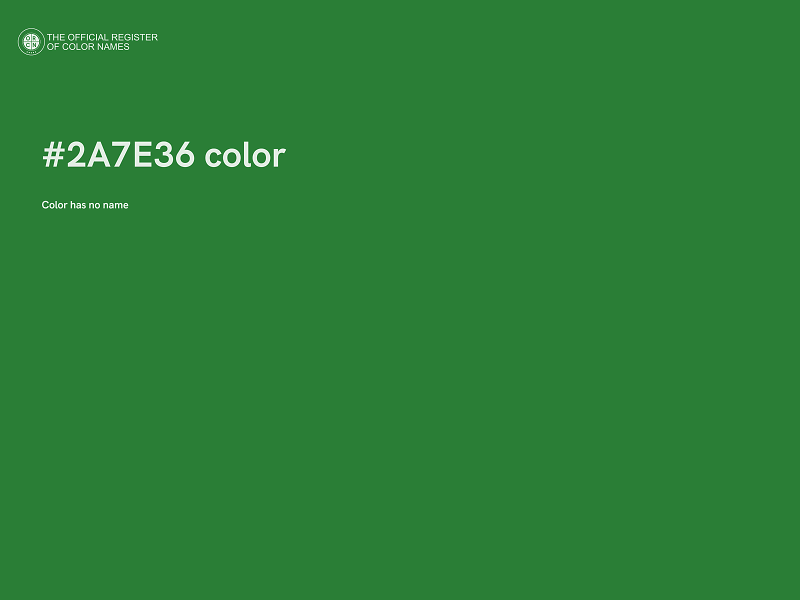 #2A7E36 color image