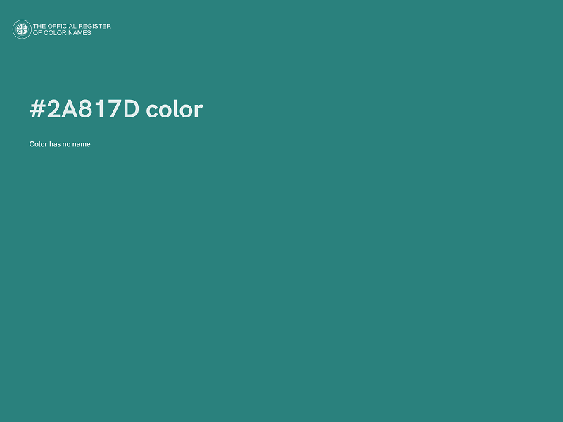 #2A817D color image