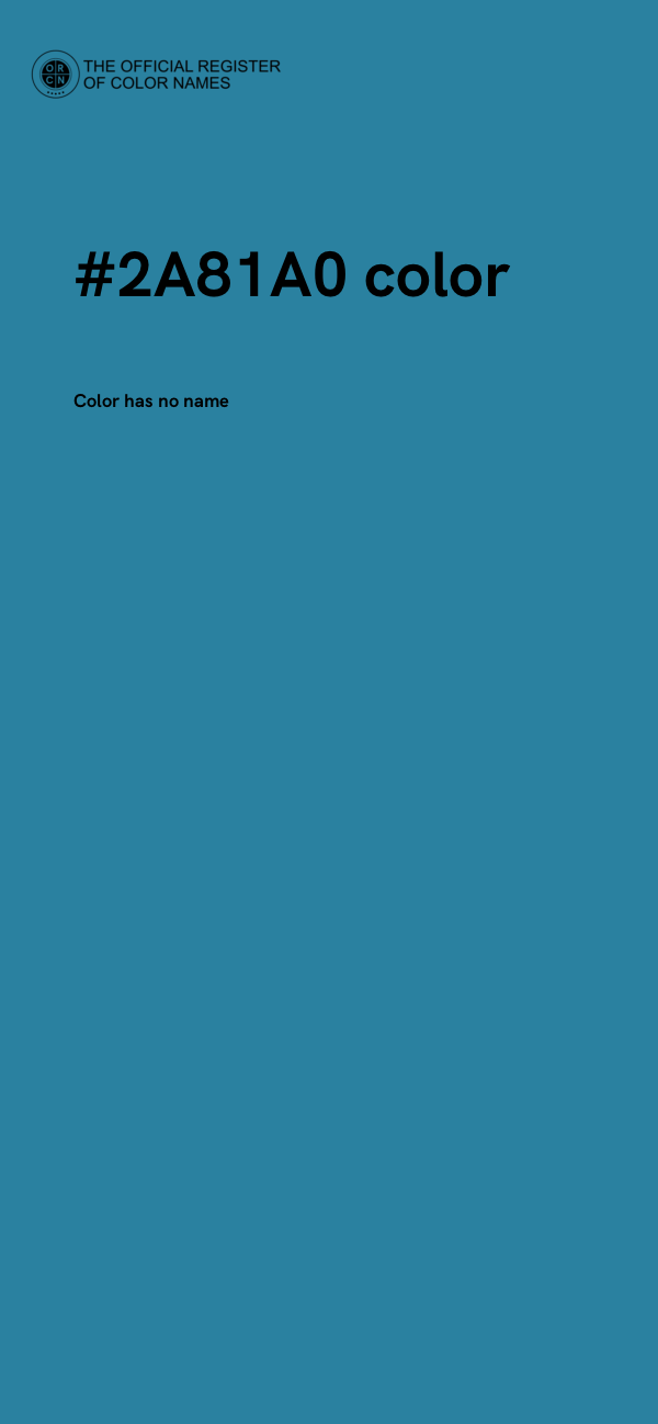 #2A81A0 color image