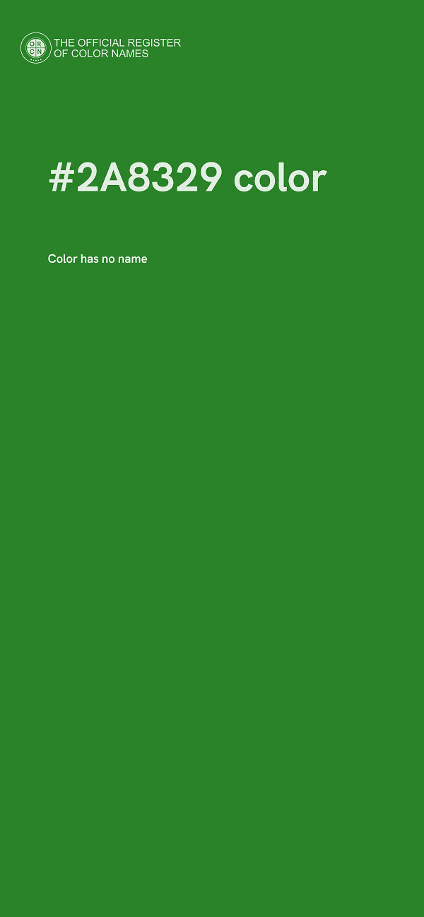 #2A8329 color image