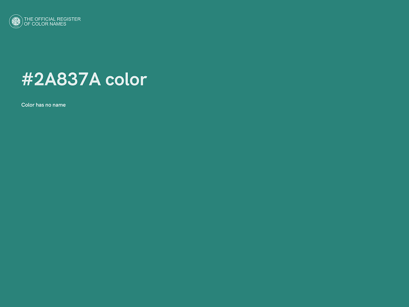 #2A837A color image