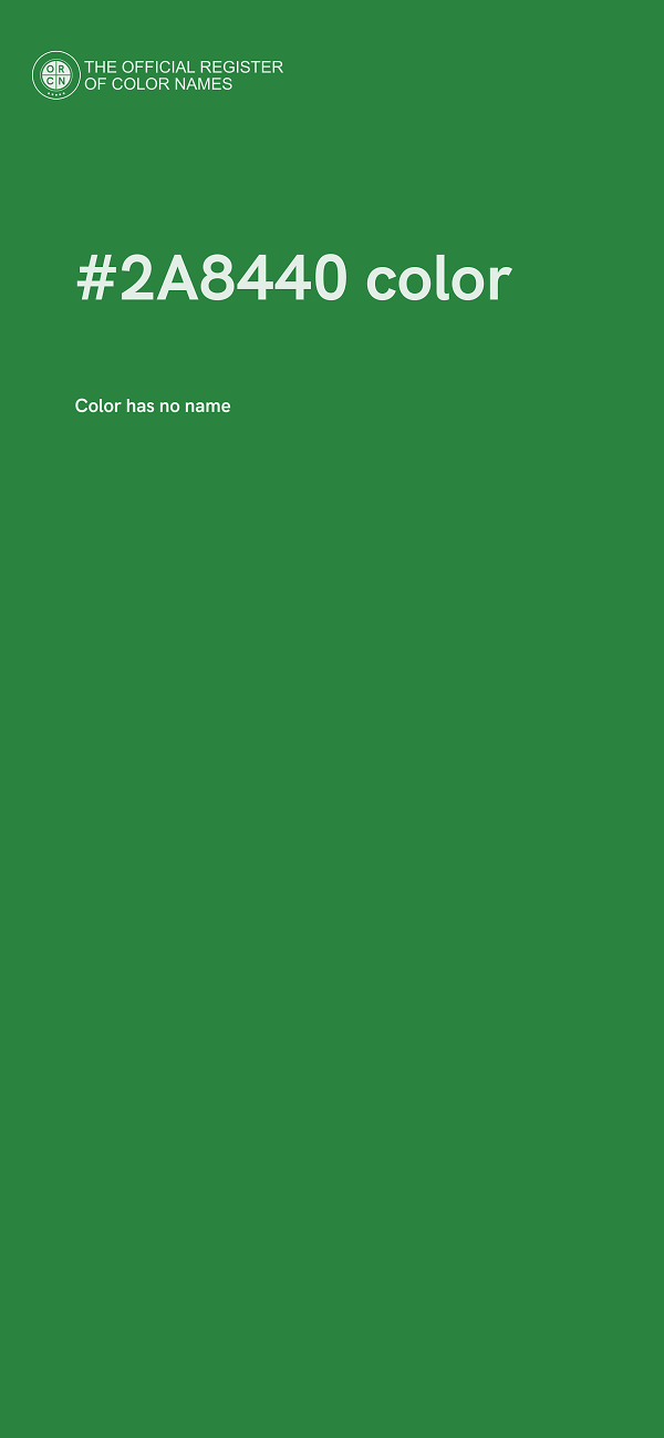 #2A8440 color image