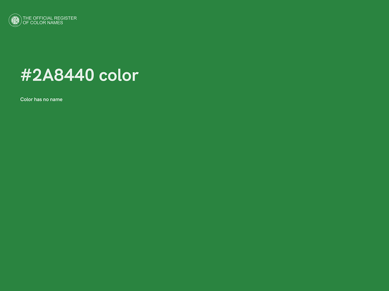#2A8440 color image