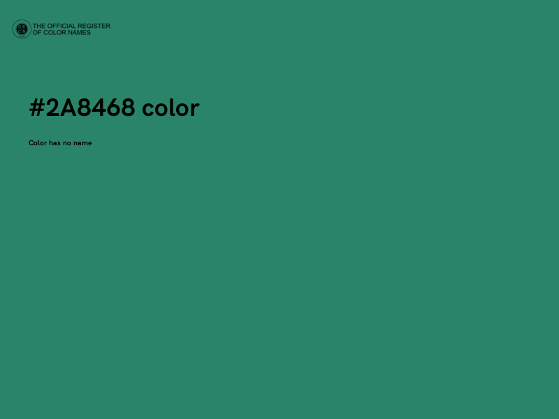 #2A8468 color image