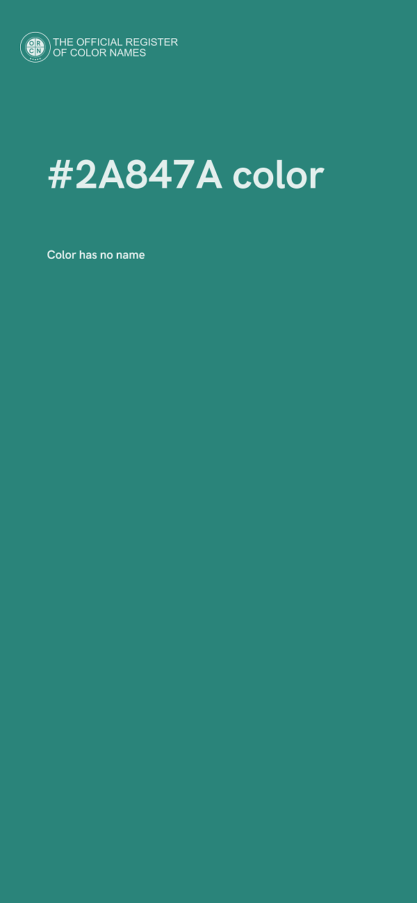 #2A847A color image