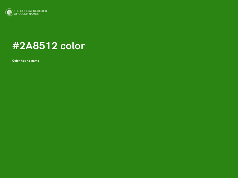 #2A8512 color image