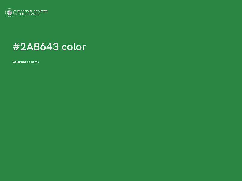#2A8643 color image