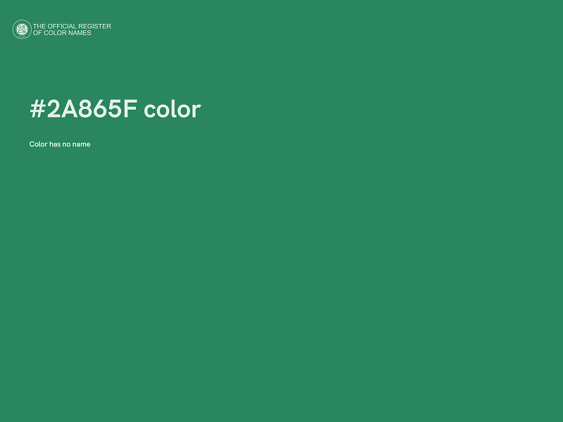 #2A865F color image