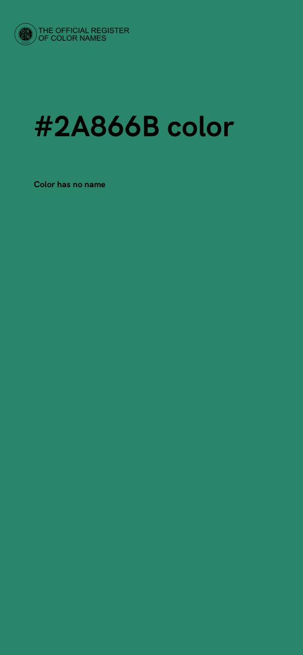 #2A866B color image