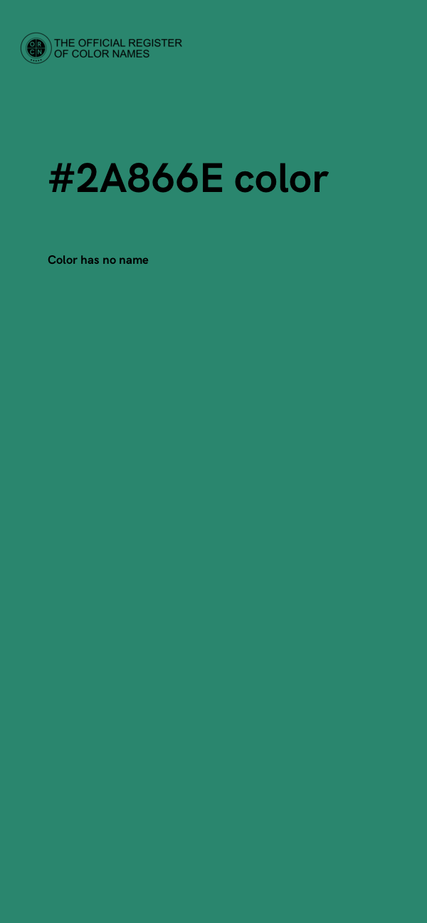#2A866E color image