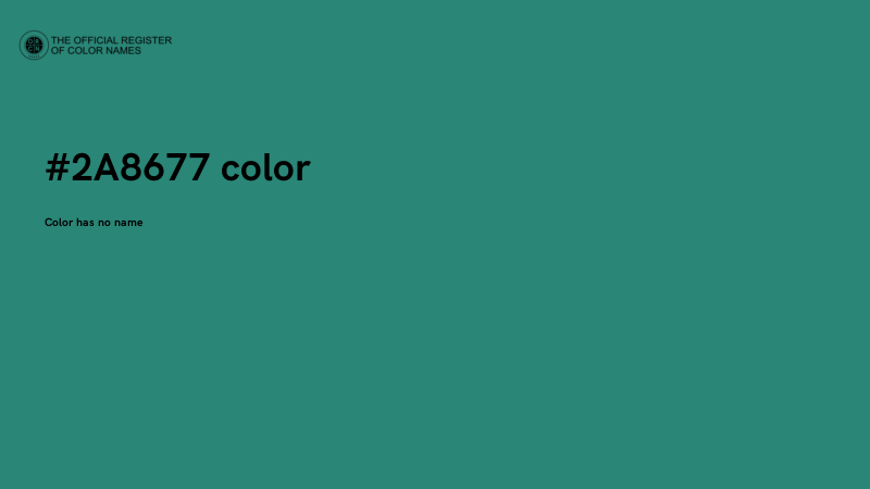 #2A8677 color image