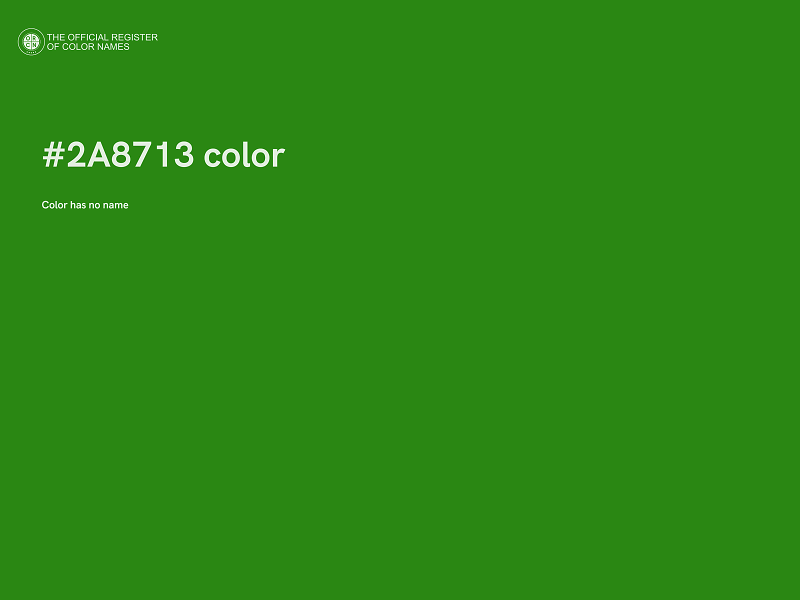 #2A8713 color image
