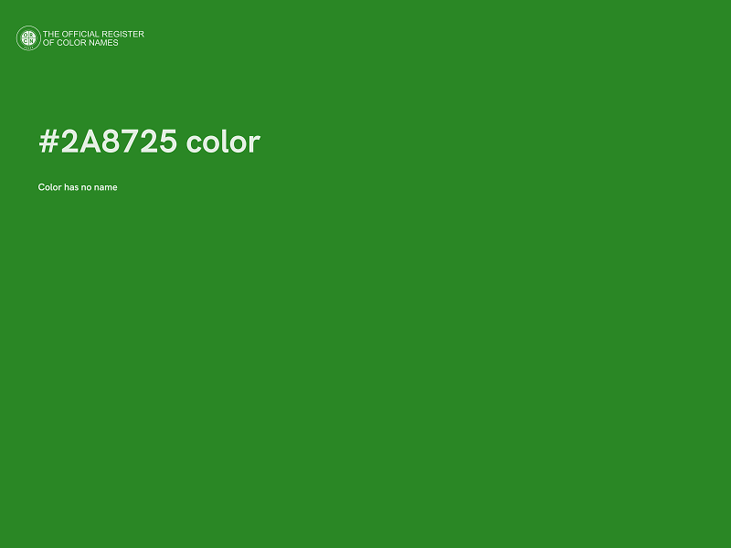 #2A8725 color image
