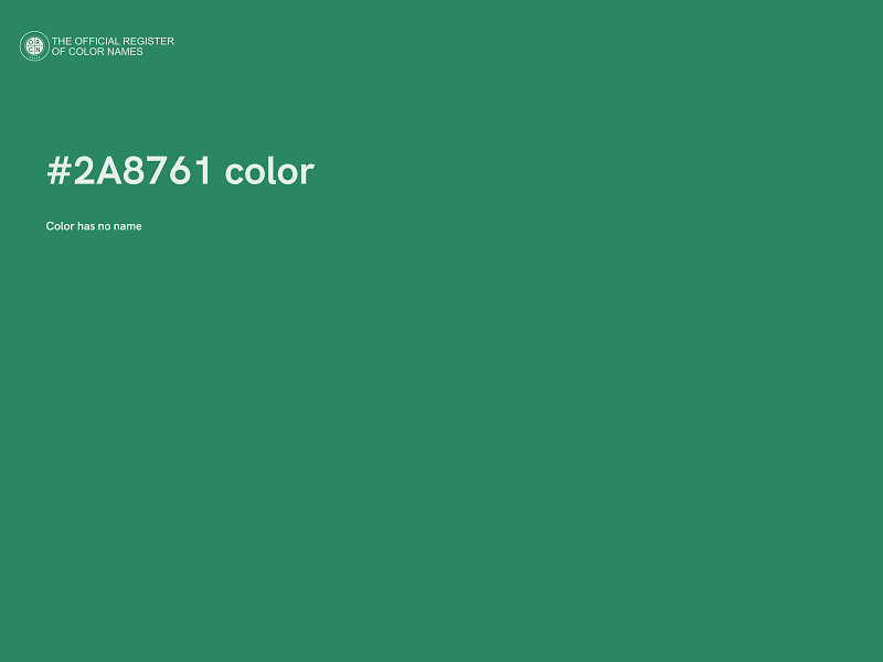 #2A8761 color image