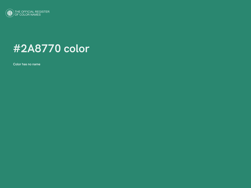 #2A8770 color image
