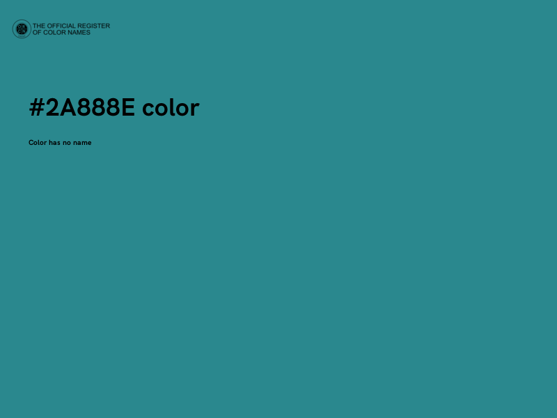 #2A888E color image