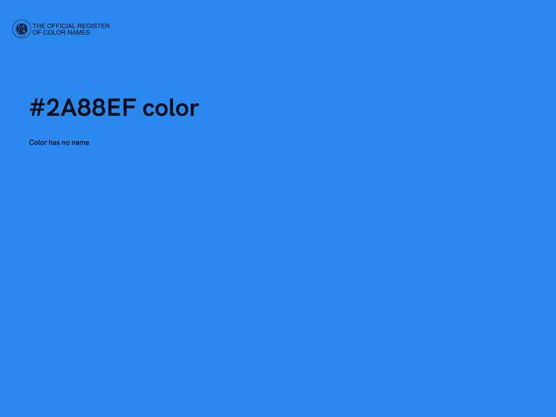 #2A88EF color image