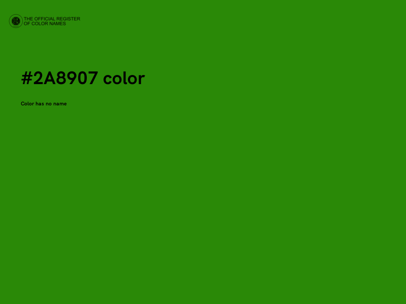 #2A8907 color image