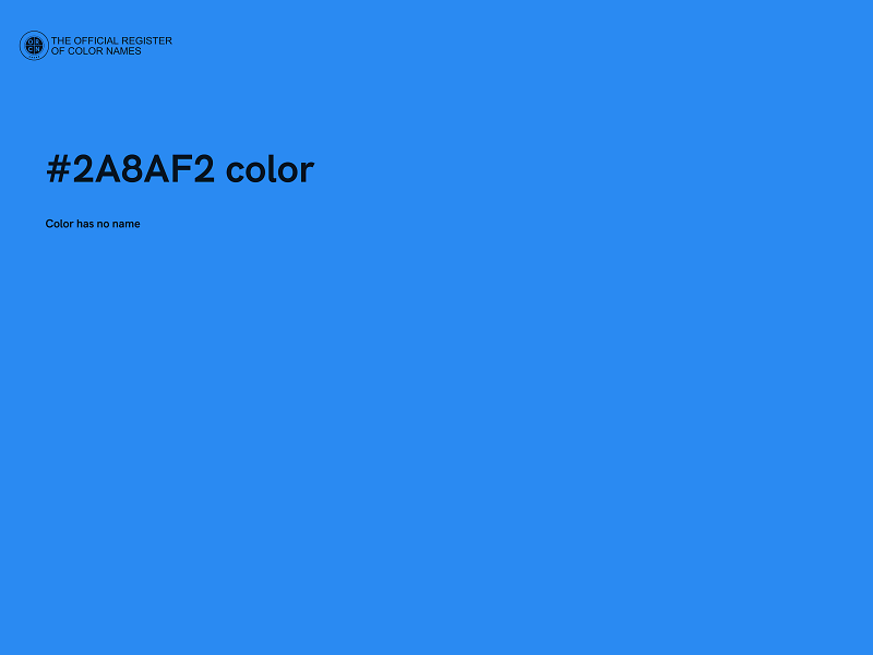 #2A8AF2 color image