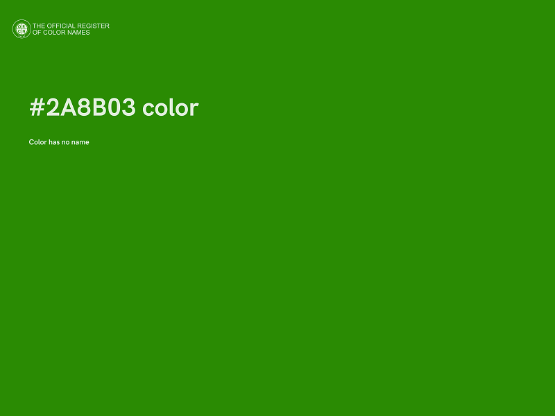 #2A8B03 color image