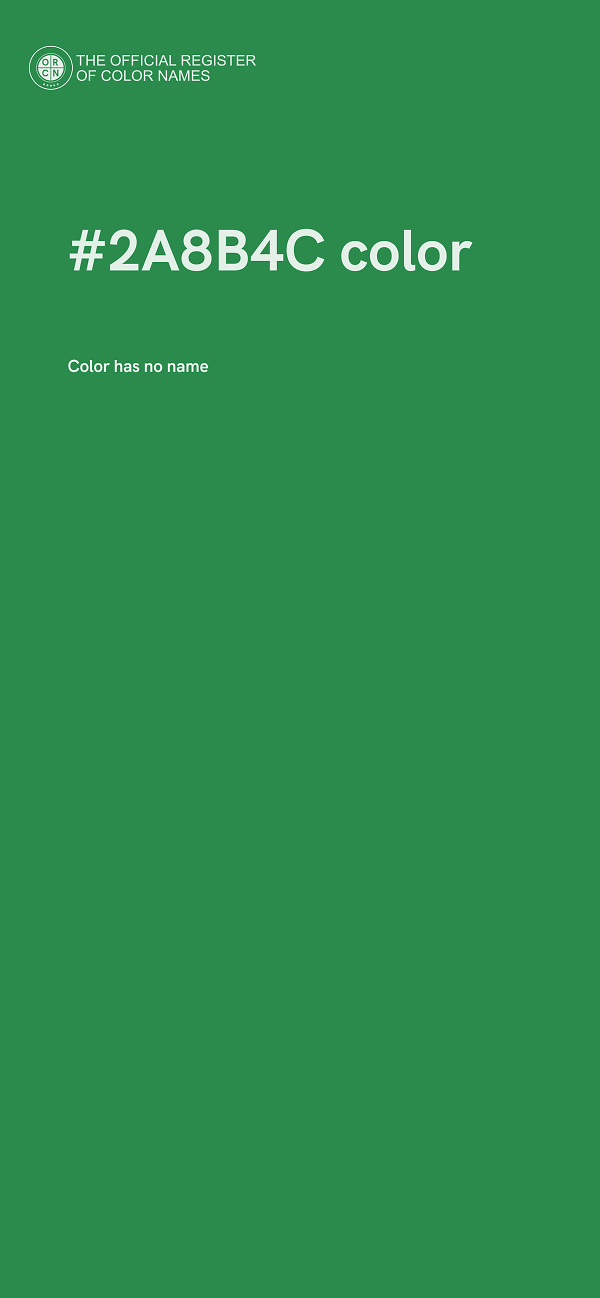 #2A8B4C color image