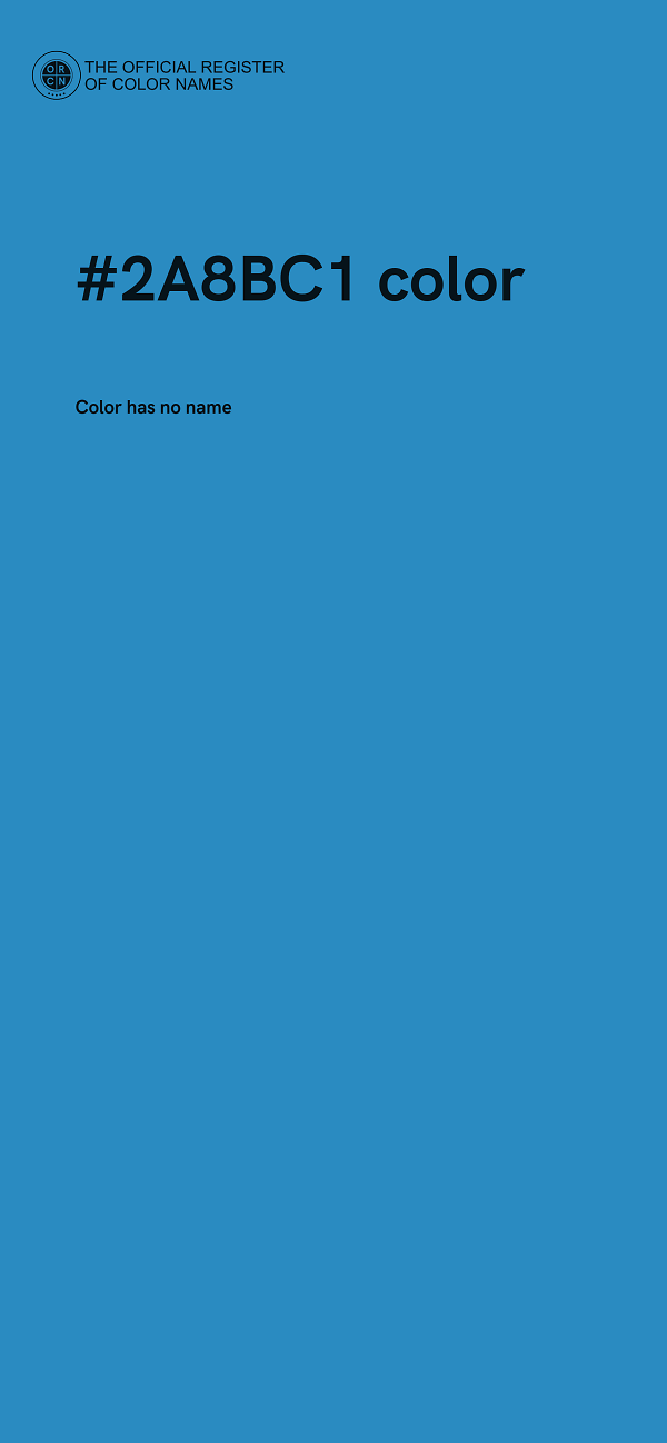 #2A8BC1 color image