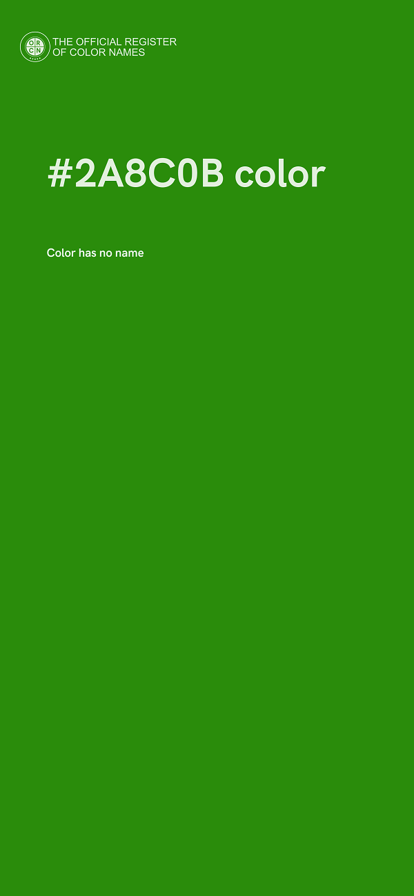 #2A8C0B color image