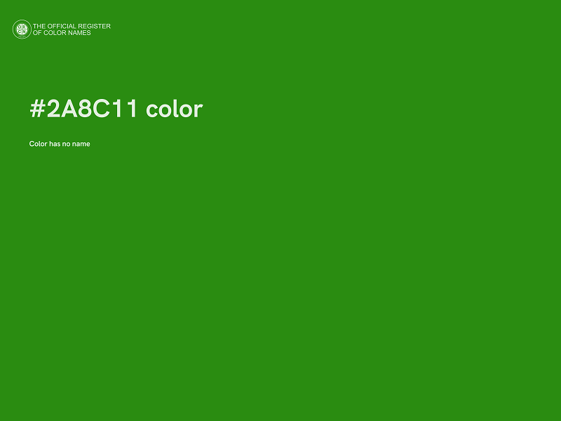 #2A8C11 color image