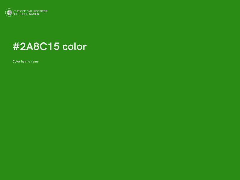 #2A8C15 color image