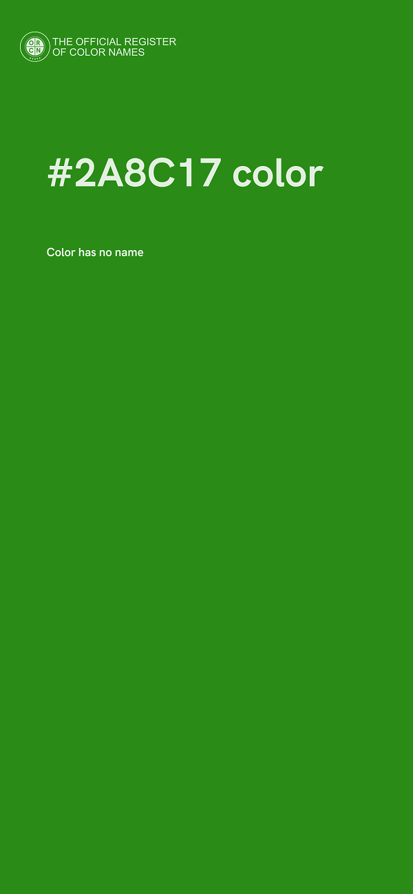 #2A8C17 color image