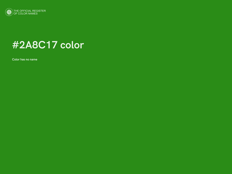 #2A8C17 color image
