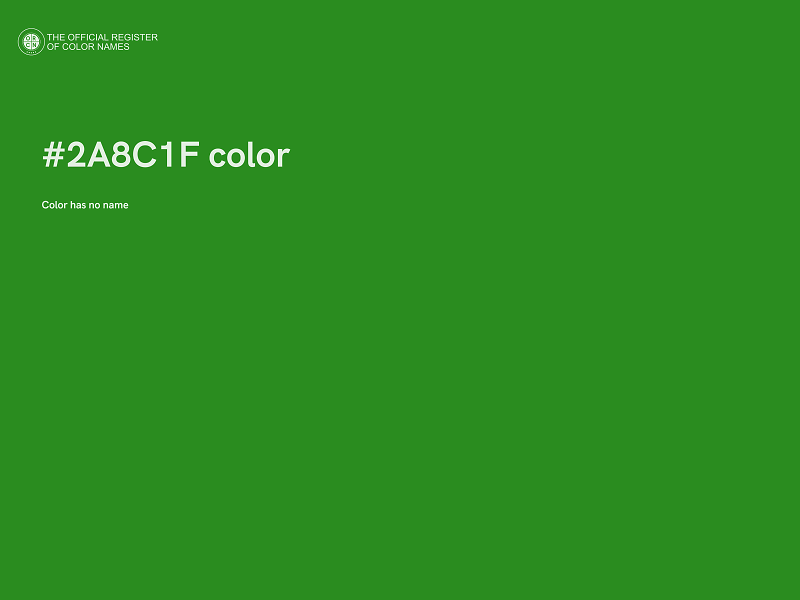 #2A8C1F color image